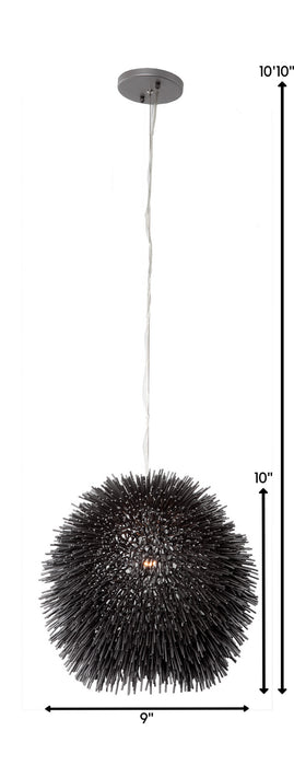 Varaluz 169M01BL One Light Mini Pendant, Black