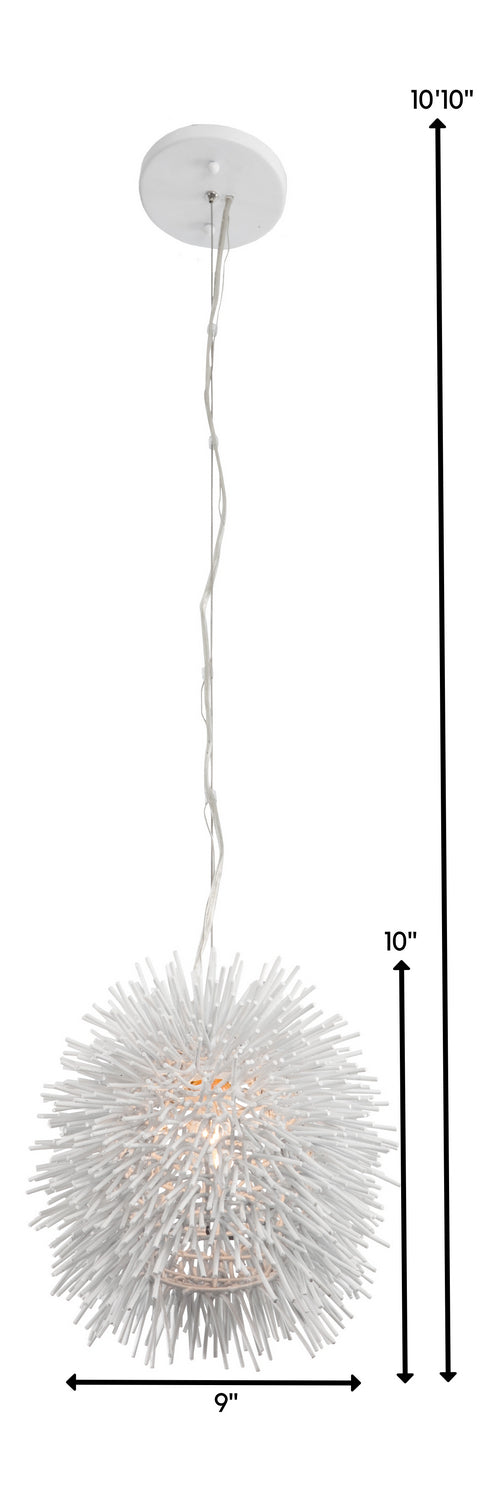 Varaluz 169M01WH One Light Mini Pendant, White