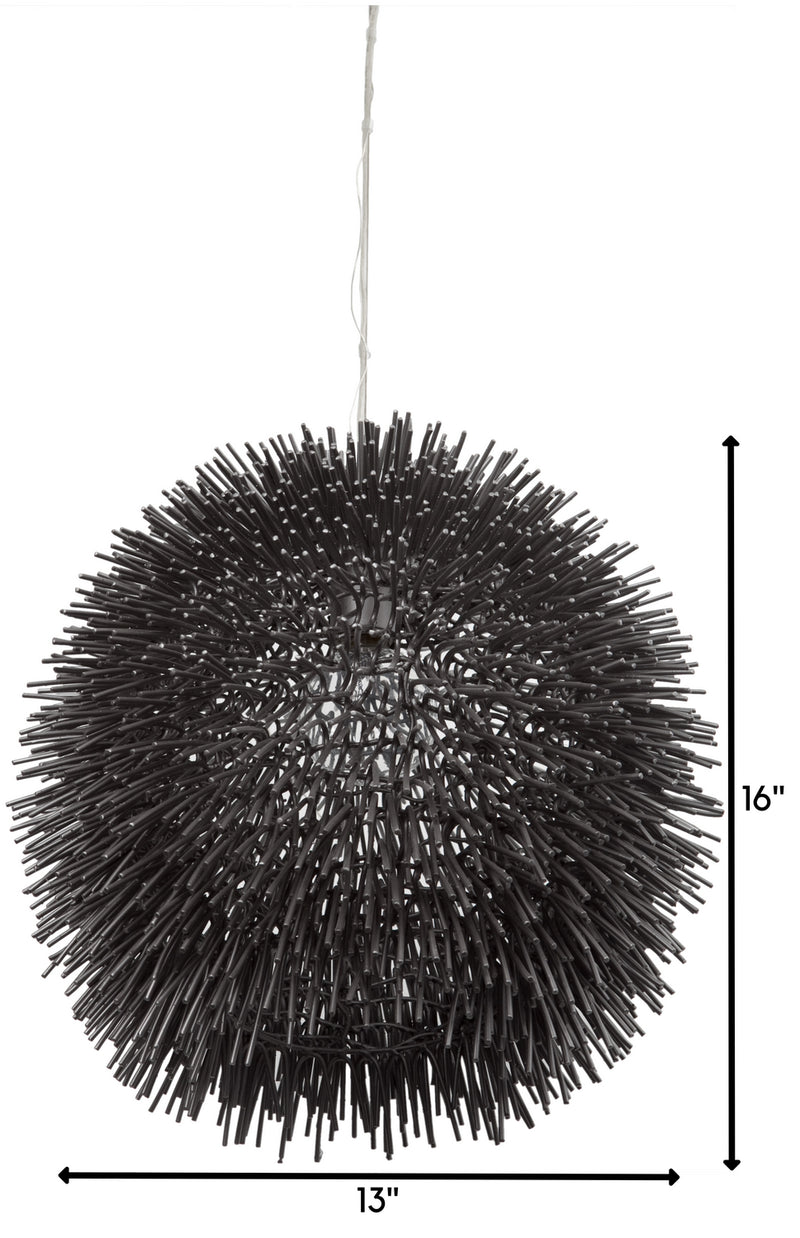 Varaluz 169P01BL One Light Pendant, Black
