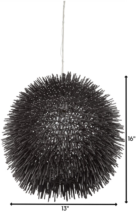 Varaluz 169P01BL One Light Pendant, Black