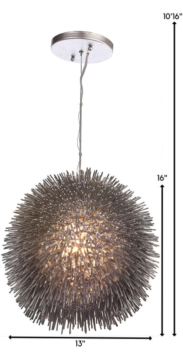 Varaluz 169P01CH One Light Pendant, Painted Chrome