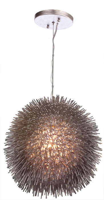 Varaluz 169P01CH One Light Pendant, Painted Chrome