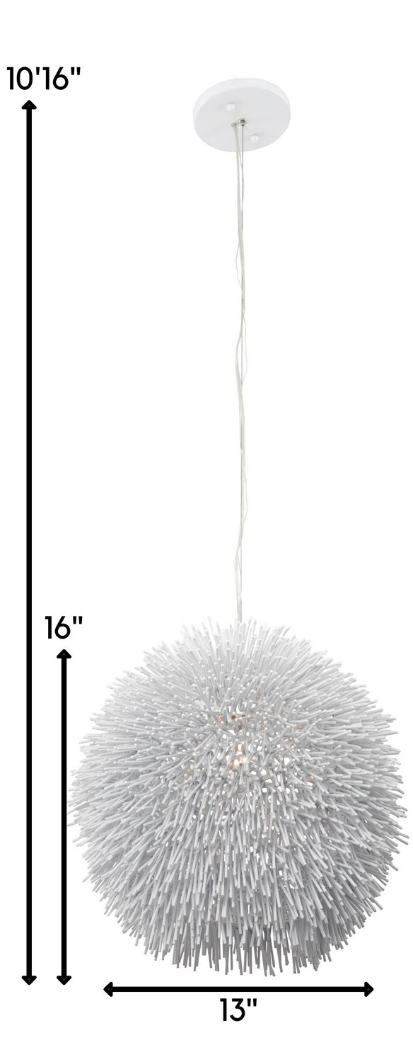 Varaluz 169P01WH One Light Pendant, White