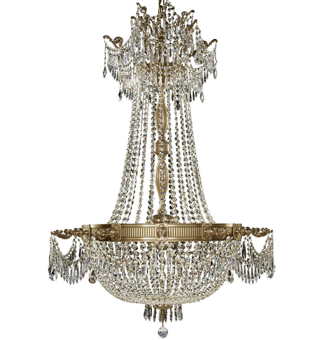 American Brass & Crystal CH8124-P-03G 12 Light Chandelier, French Gold Glossy