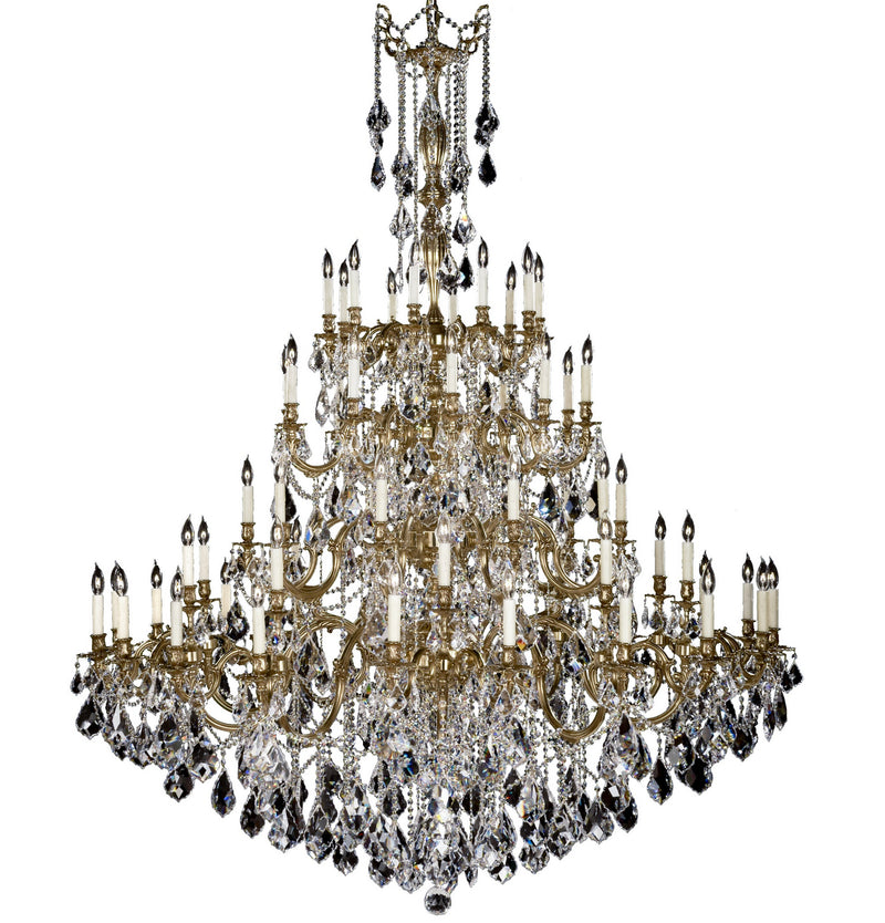 American Brass & Crystal CH9326-A-01G-PI 60 Light Chandelier, Polished Brass w/Umber Inlay