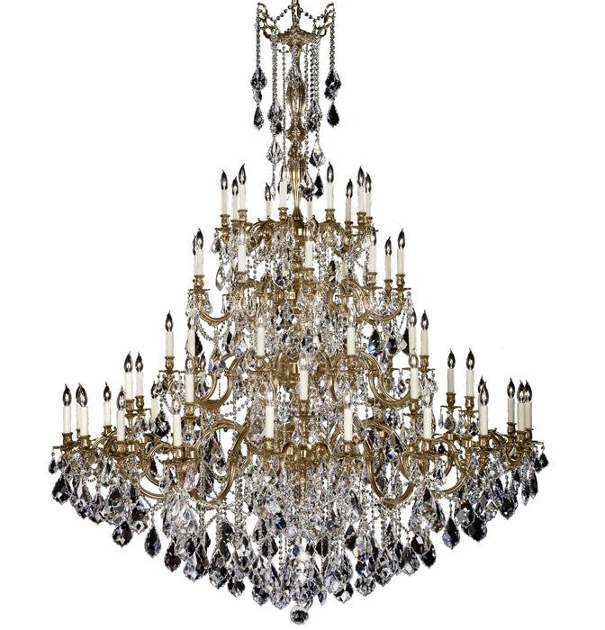 American Brass & Crystal CH9326-A-01G-PI 60 Light Chandelier, Polished Brass w/Umber Inlay