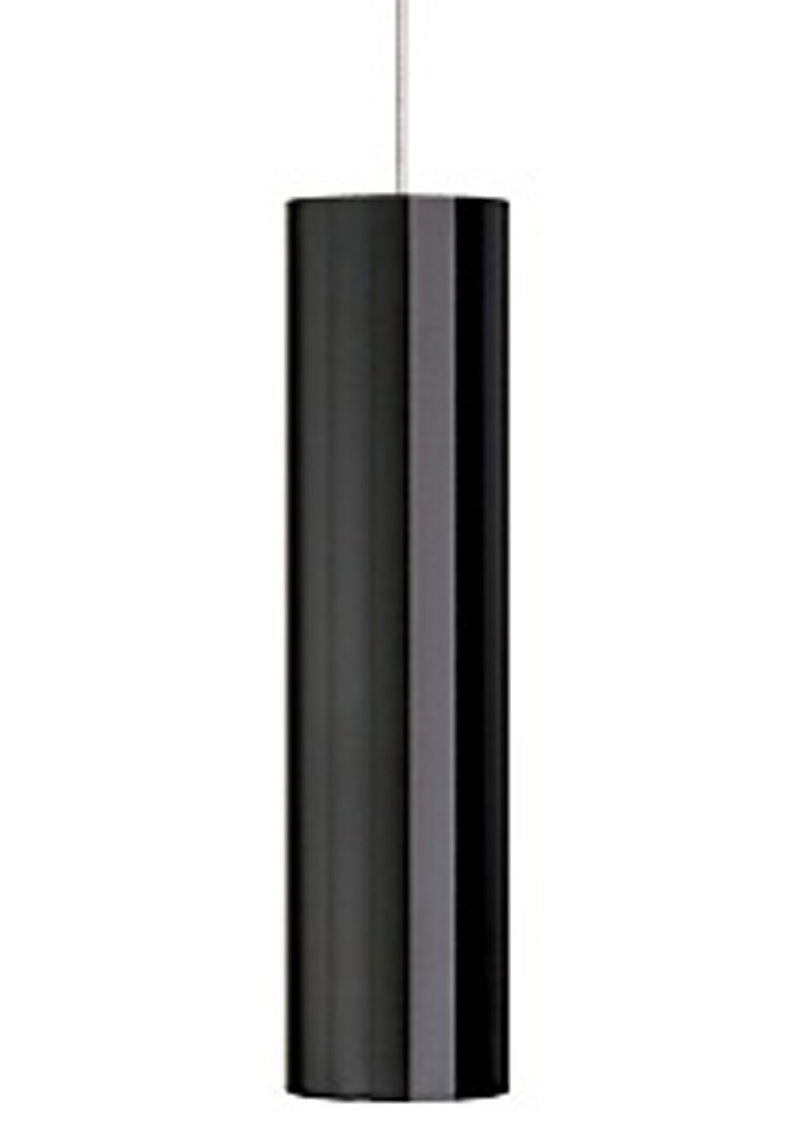 Visual Comfort Modern 700FJPPRBS One Light Pendant, Black/Satin Nickel