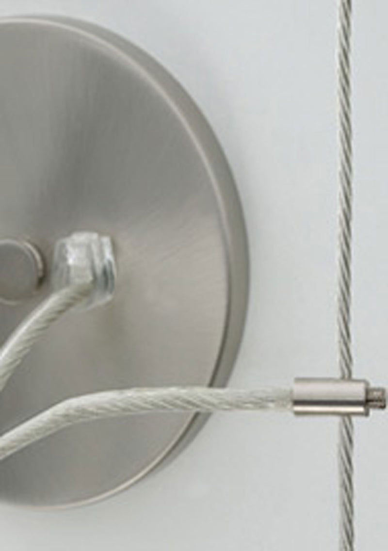 Visual Comfort Architectural 700KPCENS Center Power Feed Single-Feed, Satin Nickel