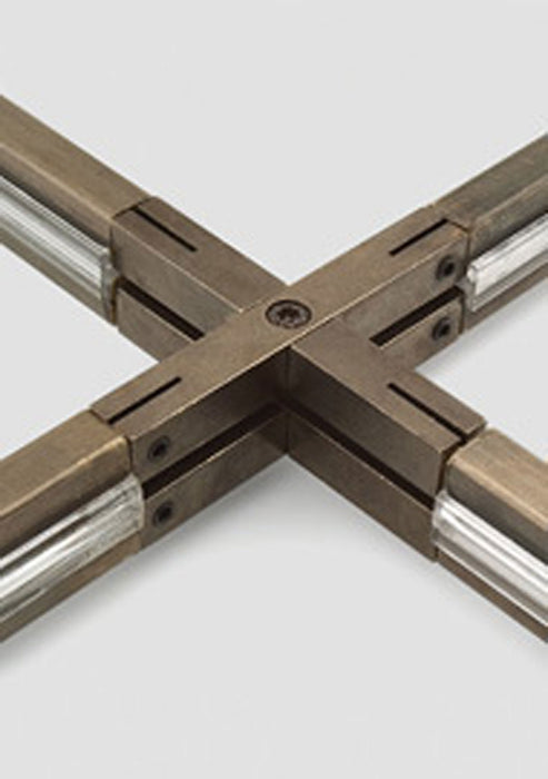 Visual Comfort Architectural 700MOCTXS Monorail X Connector, Satin Nickel