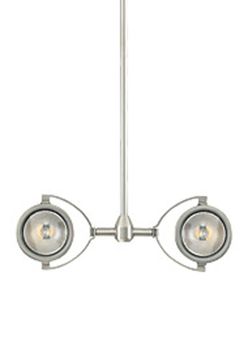 Visual Comfort Modern 700MOELT12S Two Light Head, Satin Nickel