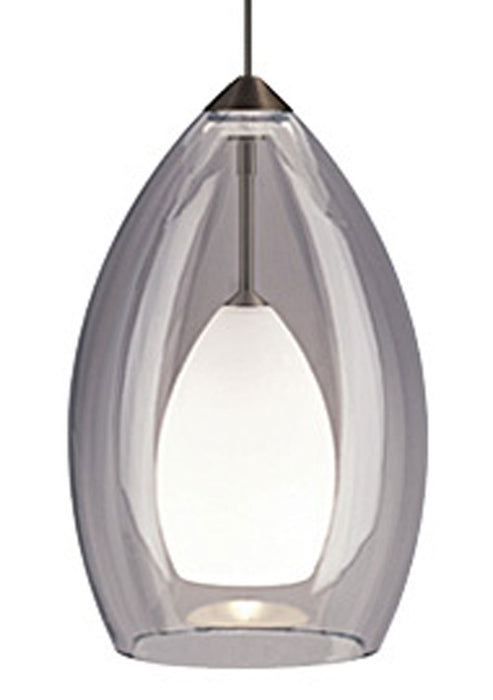 Visual Comfort Modern 700MOFIRKS One Light Pendant, Satin Nickel