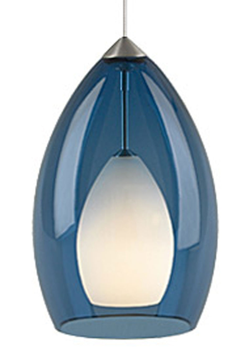 Visual Comfort Modern 700MOFIRUS One Light Pendant, Satin Nickel