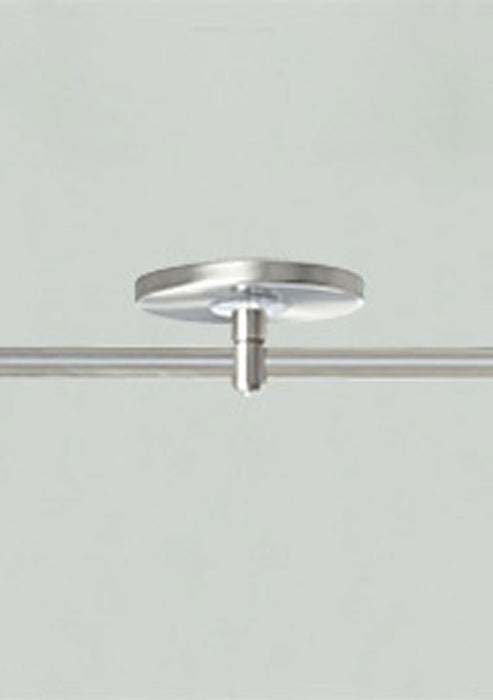 Visual Comfort Architectural 700MOP4C01S MonoRail 4" Round Power Feed Canopy Low-Profile Single-Feed, Satin Nickel
