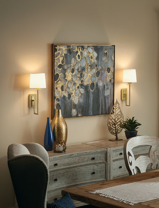 Norwell Lighting 9675-AG-WS One Light Wall Sconce, Aged Brass