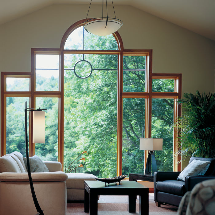 Hubbardton Forge 232665-SKT-07-GG0109 One Light Floor Lamp, Dark Smoke