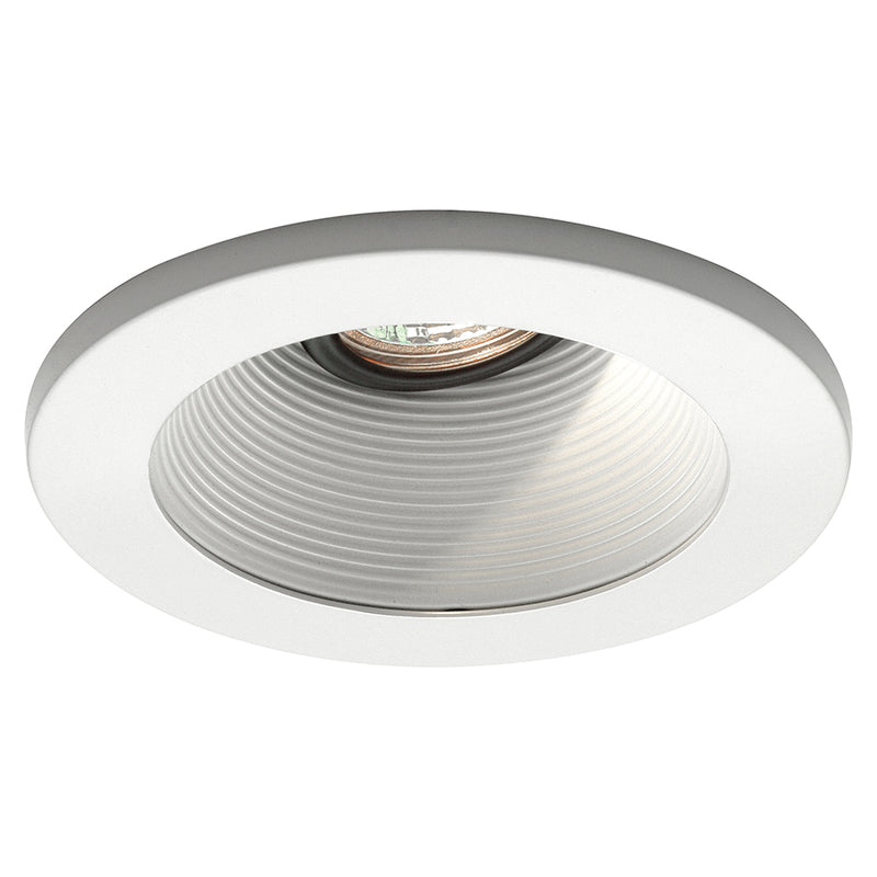 W.A.C. Lighting HR-D411-WT/WT 4in Adjustable Step Baffle Trim, White/White