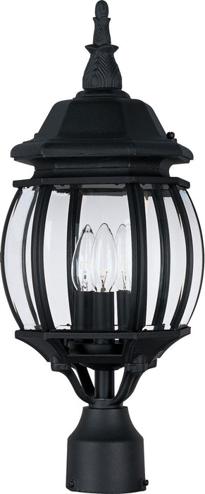 Maxim 1035BK Three Light Outdoor Pole/Post Lantern, Black