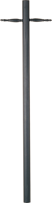 Maxim 1094BK/PHC11 84" Burial Pole with Photo Cell, Black