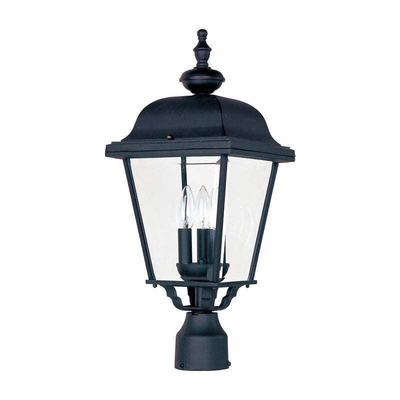 Maxim 3008BK Three Light Outdoor Pole/Post Lantern, Black