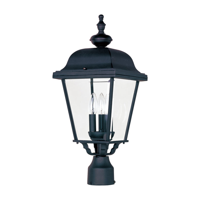 Maxim 3008BK Three Light Outdoor Pole/Post Lantern, Black