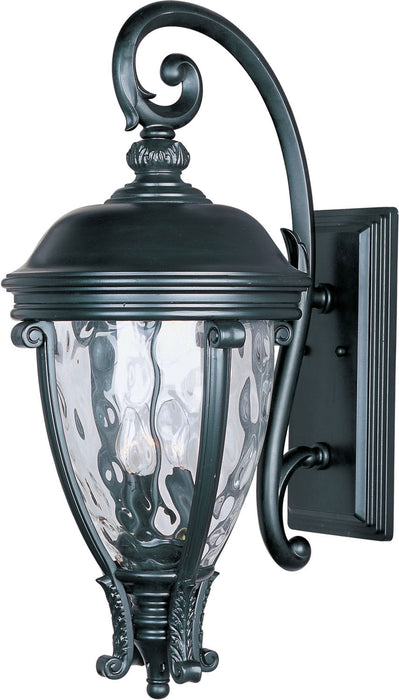 Maxim 41426WGBK Three Light Outdoor Wall Lantern, Black