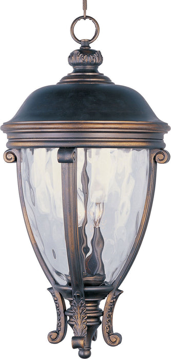 Maxim 41429WGGO Three Light Outdoor Hanging Lantern, Golden Bronze