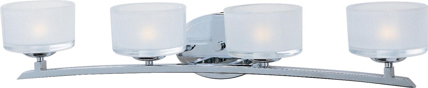 Maxim 19054FTPC Four Light Bath Vanity, Polished Chrome