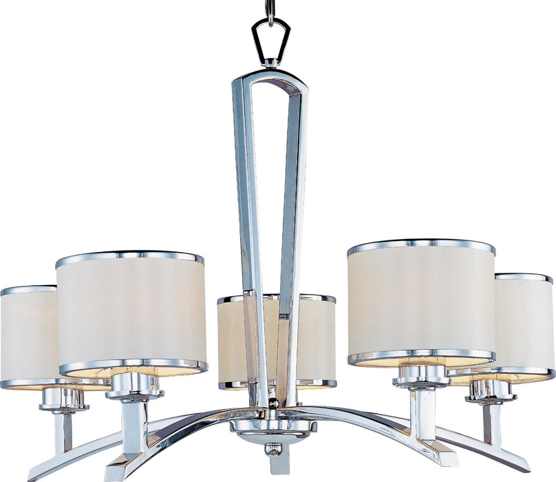 Maxim 20375WTPC Five Light Chandelier, Polished Chrome
