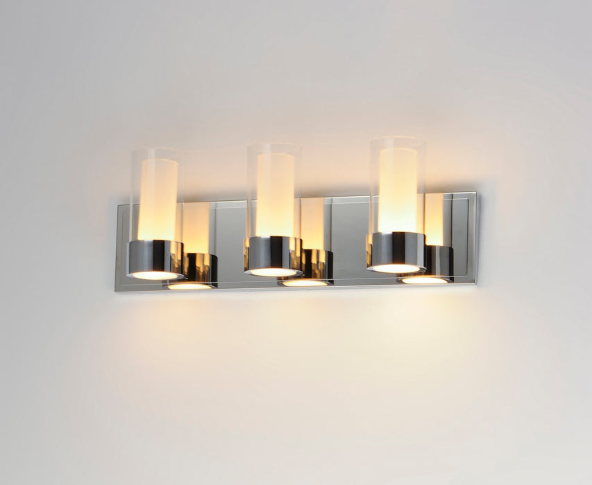 Maxim 23073CLFTPC Three Light Bath Vanity, Polished Chrome