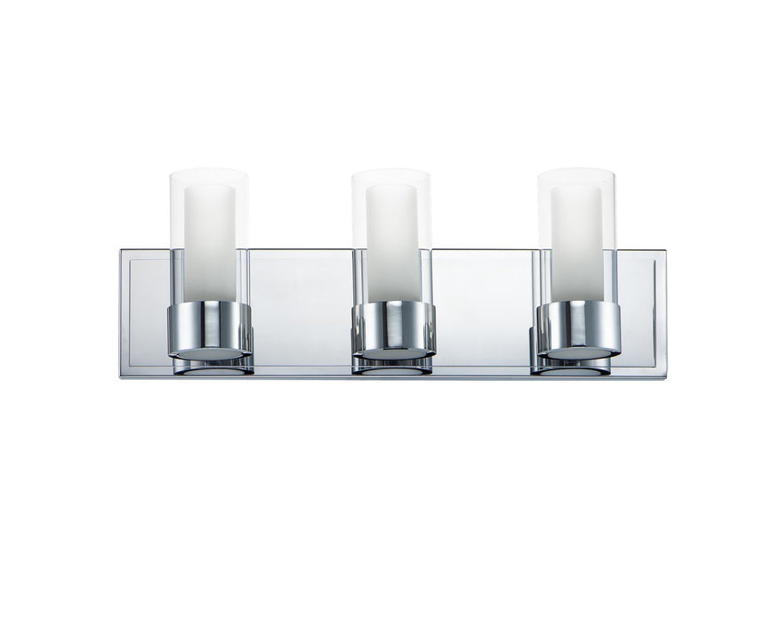 Maxim 23073CLFTPC Three Light Bath Vanity, Polished Chrome