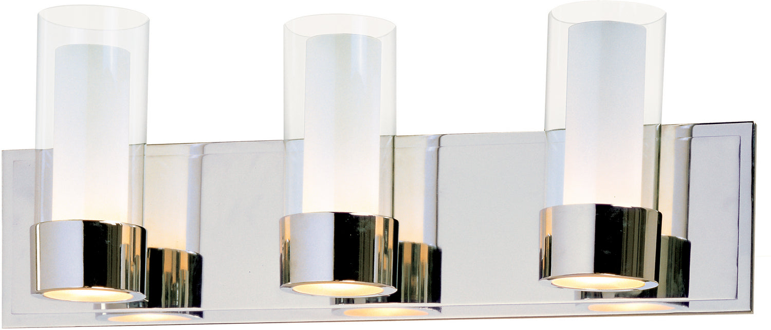 Maxim 23073CLFTPC Three Light Bath Vanity, Polished Chrome