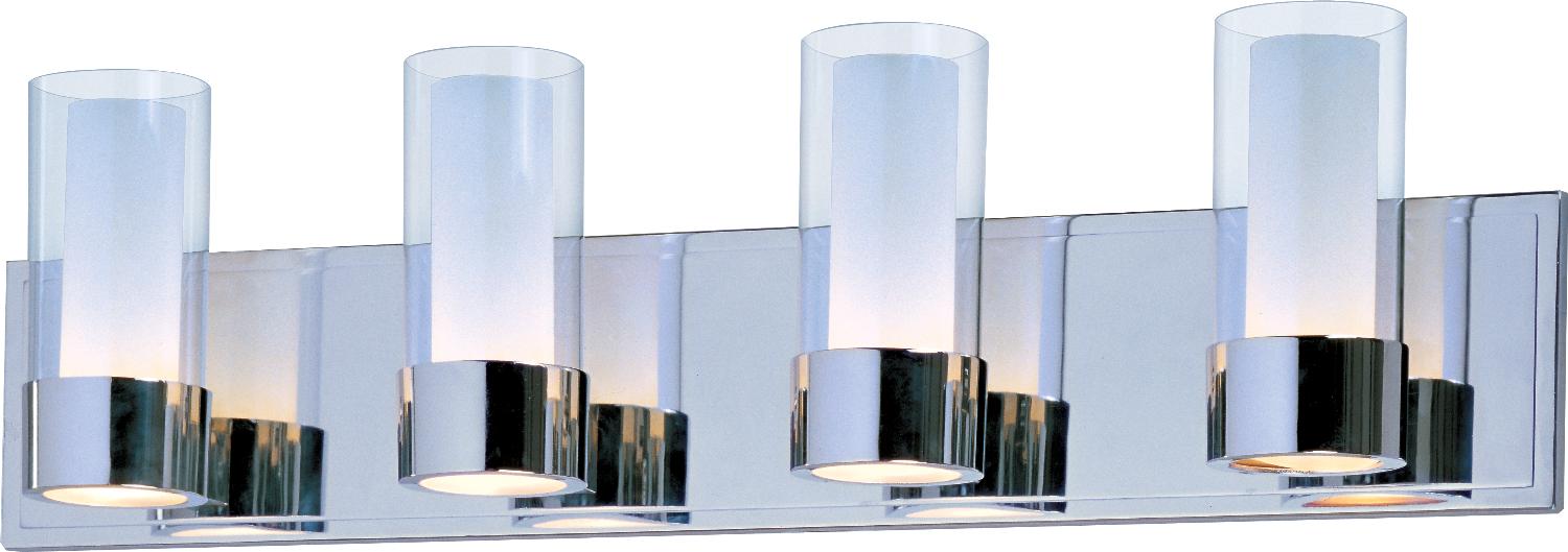 Maxim 23074CLFTPC Four Light Bath Vanity, Polished Chrome