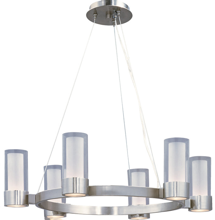 Maxim 23077CLFTPC Six Light Chandelier, Polished Chrome
