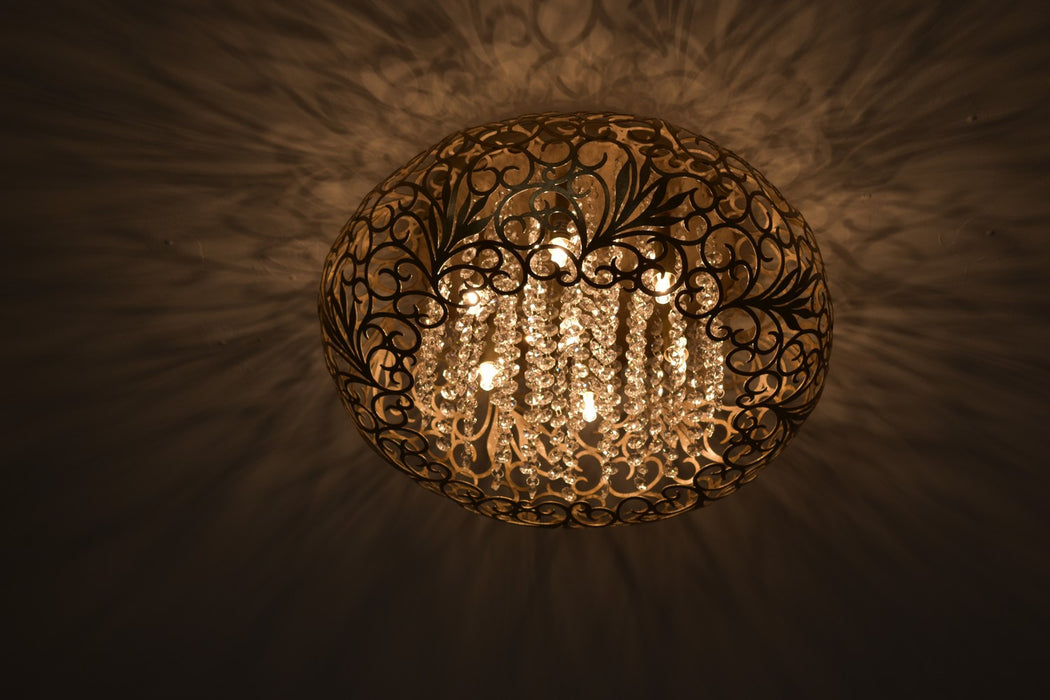 Maxim 24150BCGS LED Flush Mount, Golden Silver