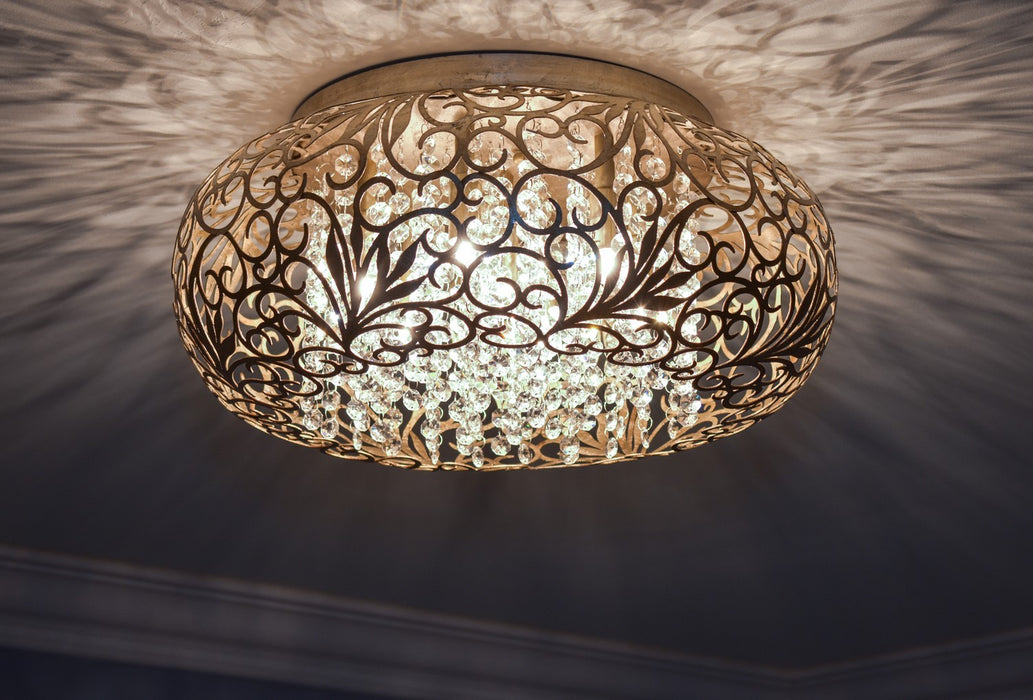 Maxim 24150BCGS LED Flush Mount, Golden Silver