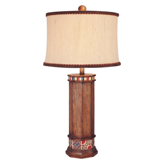 Minka-Lavery 10373-0 One Light Table Lamp, Brown Wood Look