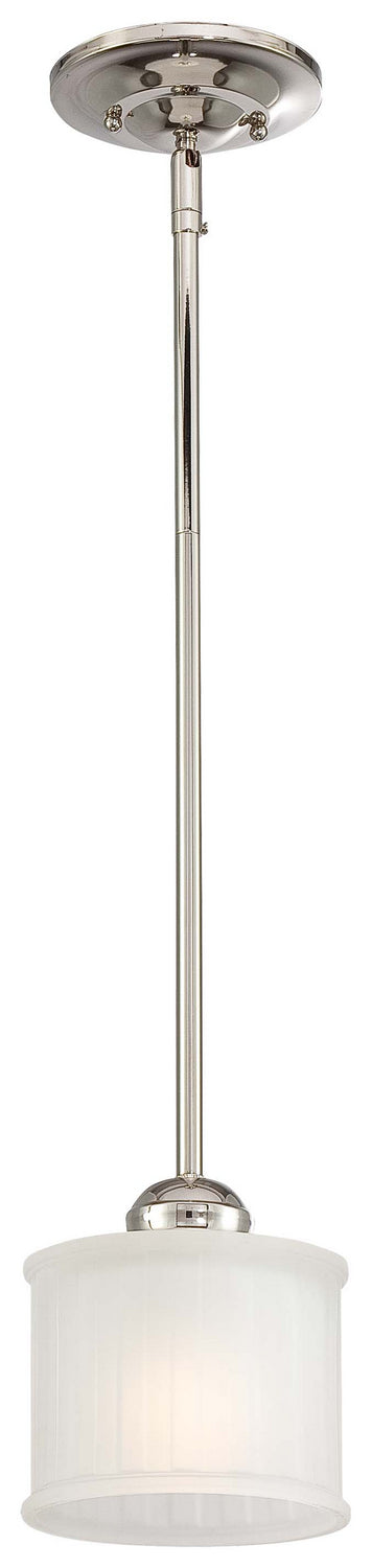 Minka-Lavery 1731-613 One Light Mini Pendant, Polished Nickel