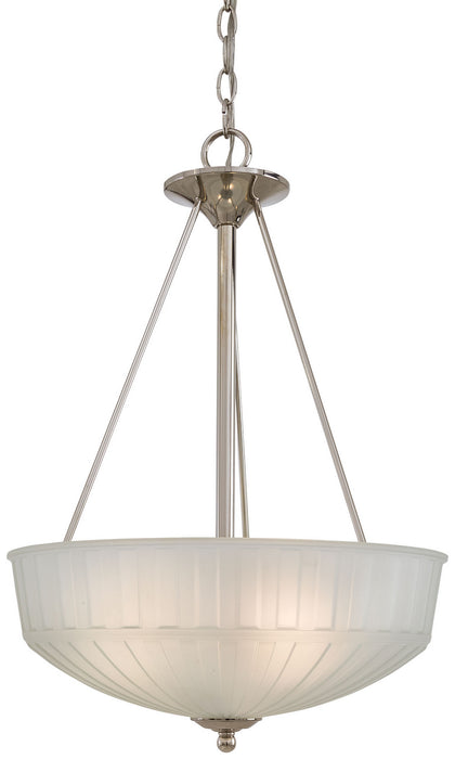 Minka-Lavery 1737-1-613 Three Light Pendant, Polished Nickel