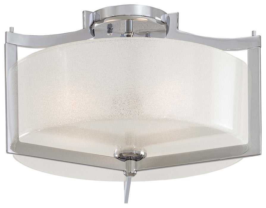 Minka-Lavery 4397-77 Three Light Semi Flush Mount, Chrome