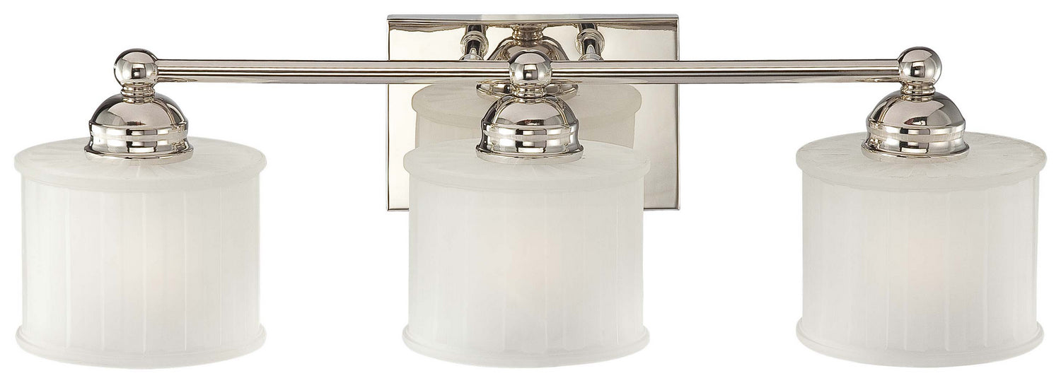 Minka-Lavery 6733-1-613 Three Light Bath, Polished Nickel