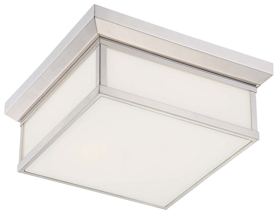 Minka-Lavery 6919-613 Two Light Flush Mount, Polished Nickel