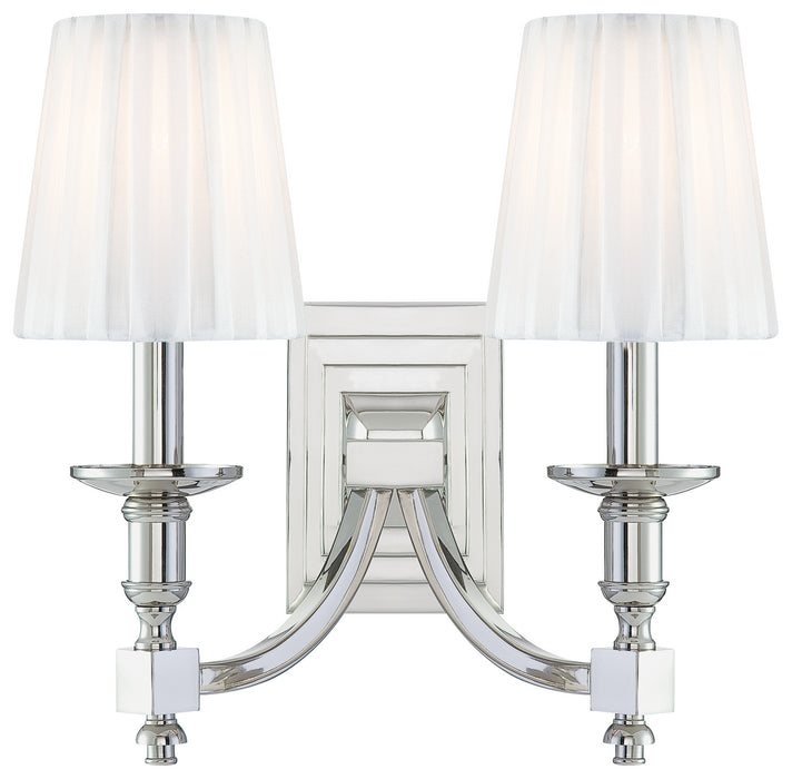 Metropolitan N2642-613 Two Light Wall Sconce, Polished Nickel