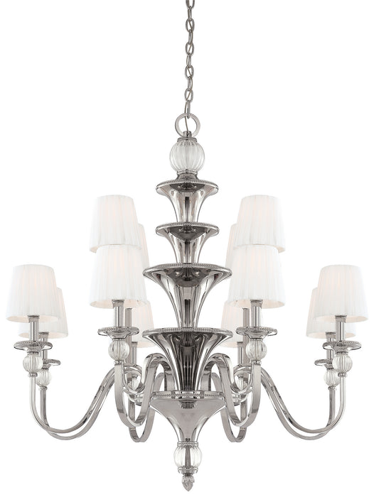 Metropolitan N6611-613 12 Light Chandelier, Polished Nickel