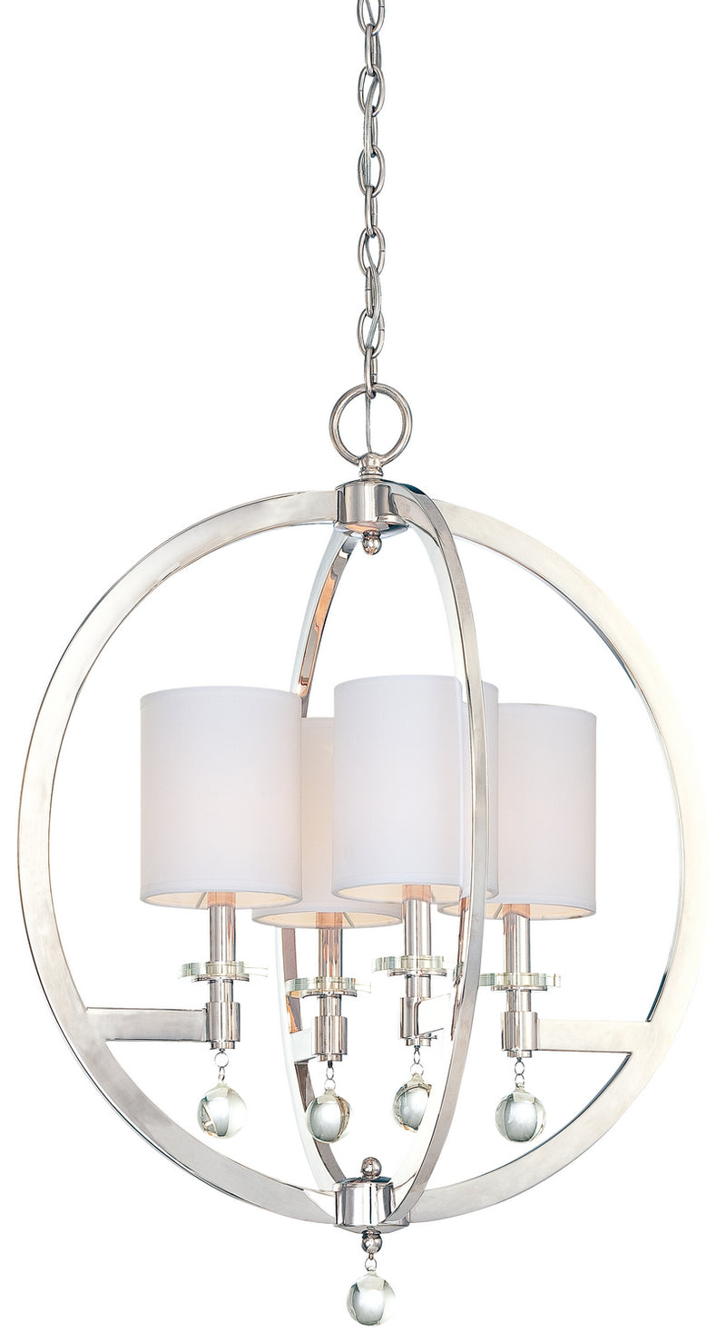 Metropolitan N6840-613 Four Light Pendant, Polished Nickel
