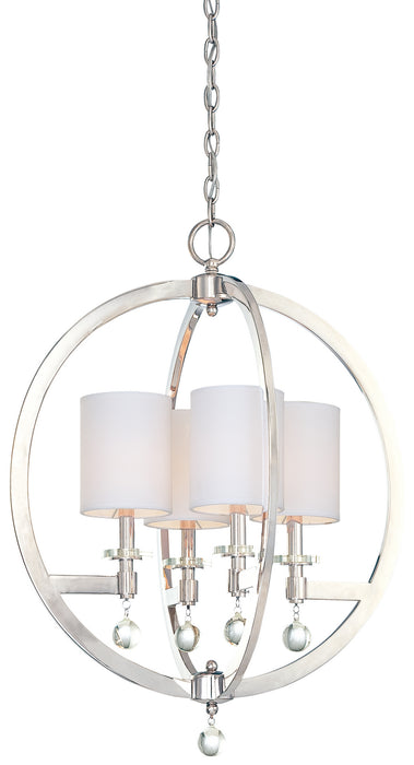 Metropolitan N6840-613 Four Light Pendant, Polished Nickel