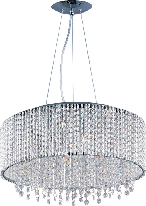 ET2 E23137-10PC Ten Light Pendant, Polished Chrome