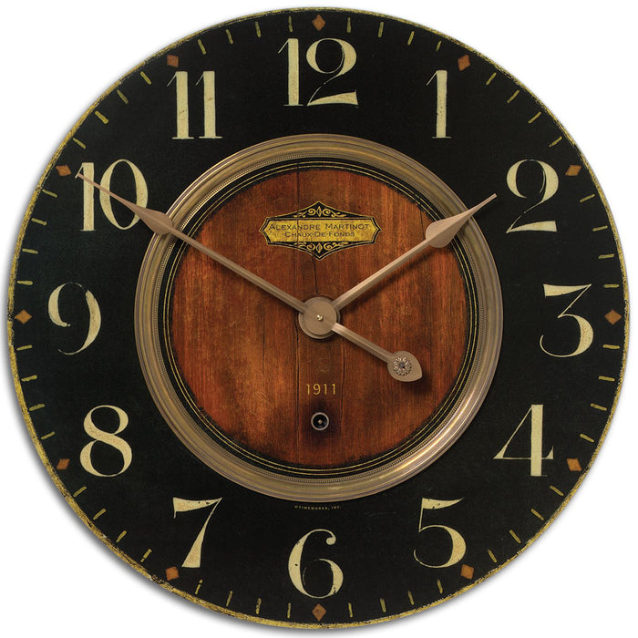Uttermost 06026 Wall Clock, Brass