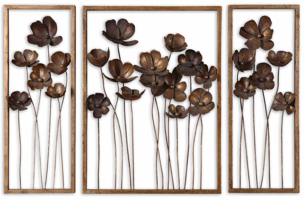 Uttermost 12785 Wall Art, Antiqued Gold Leaf w/Charcoal Gray
