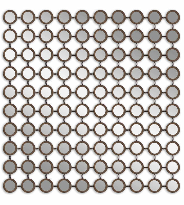 Uttermost 12793 Mirror, Antiqued Silver Champagne Leaf