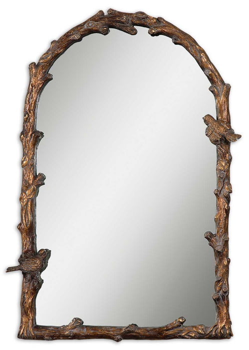 Uttermost 13774 Mirror, Antiqued Gold Leaf w/Gray Glaze